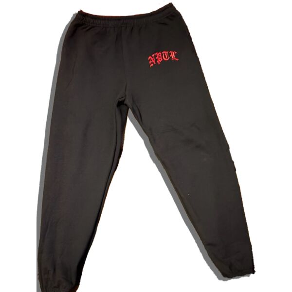 NPTL Embroidered Sweatpants Black/Red Thumbnail